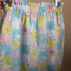 Sz. M Paper Bag Skirt with Lilly Pulitzer Fabric zodiac